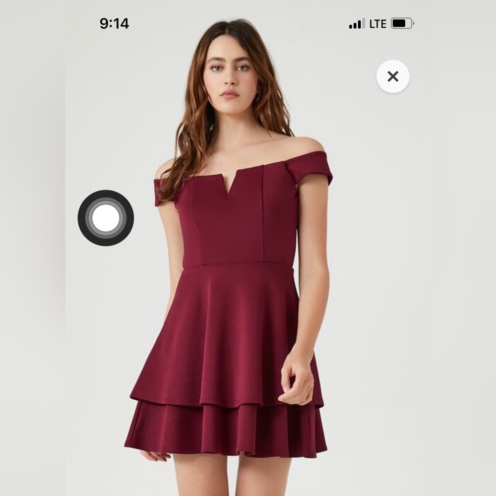 Off the shoulder mini dress